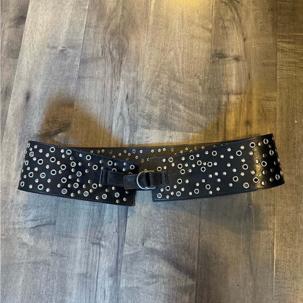 Black Studded Women's Belt